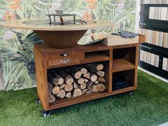 grand brasero en corten expo