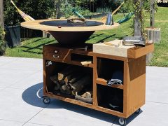 grand brasero en corten