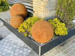 boules corten décoration