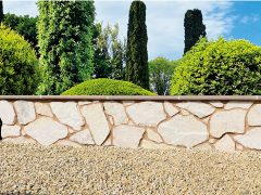 calcaire beige parement opus muret